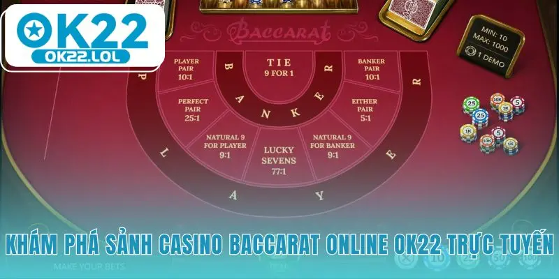 Sảnh casino baccarat OK22 cung cấp trải nghiệm đỉnh cao thực sự